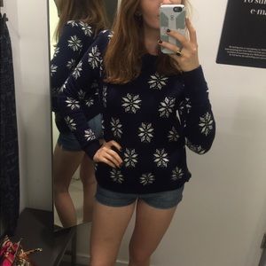 Navy sweater with white stars